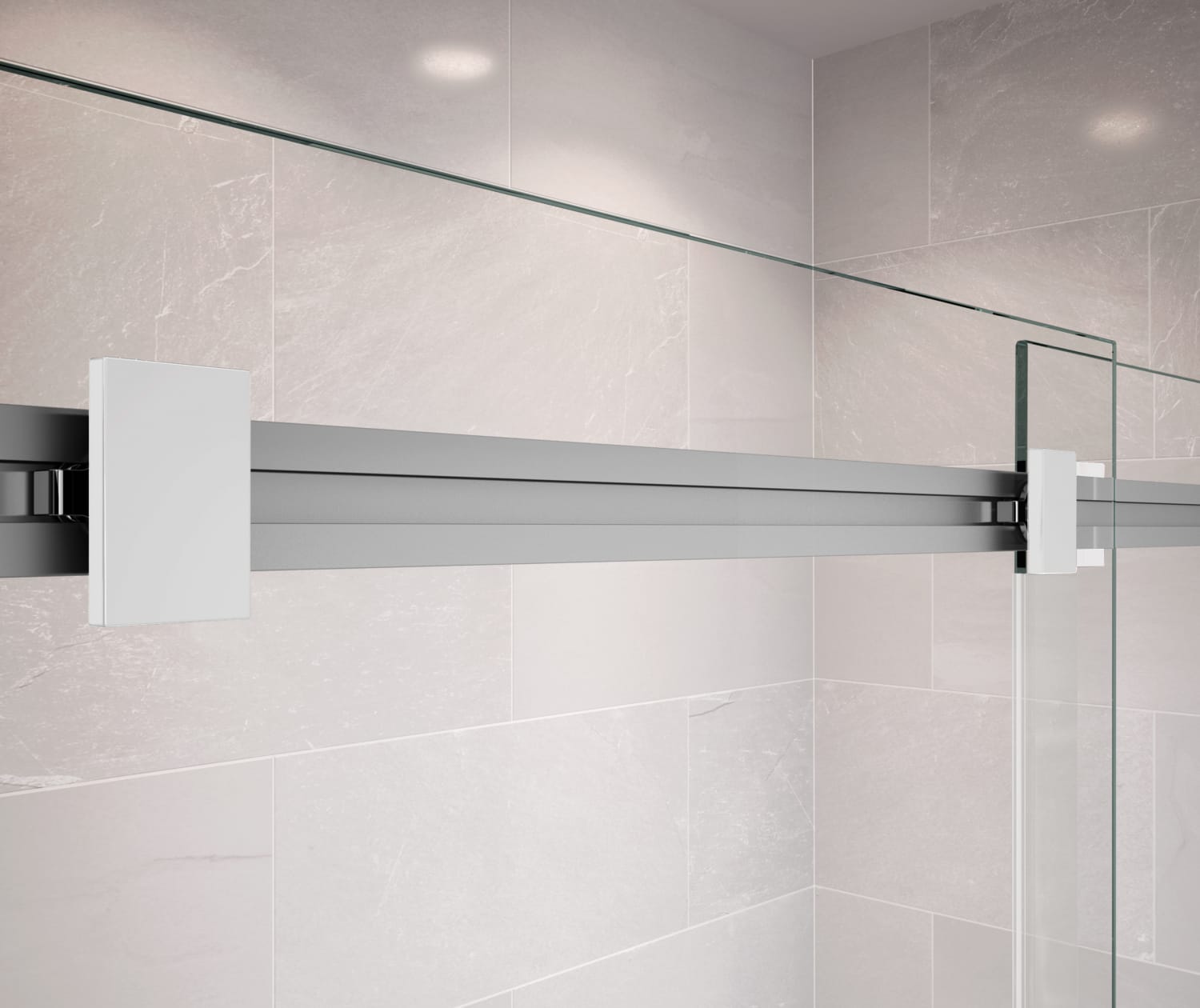 Duel 56-59 x 55 ½ x 59 in. 8 mm Bypass Tub Door for Alcove Installation with Clear glass in Chrome & Matte White - Plumbing Market