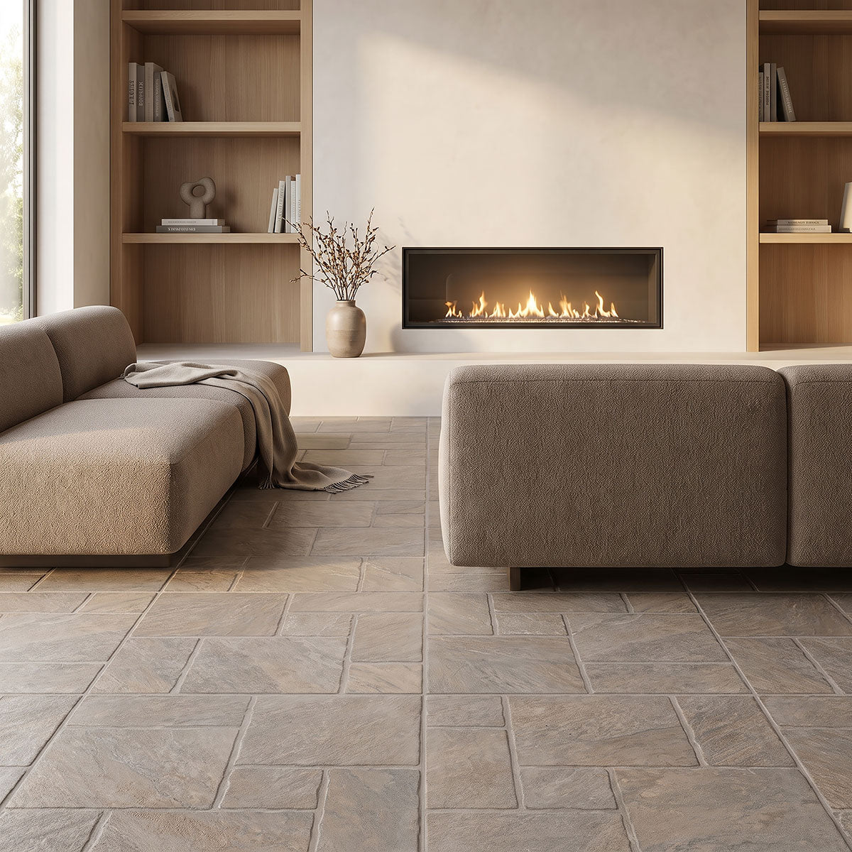 MSI Marlu Dune 18 x 18 Matte Porcelain tile (NWGMARDUN1818) – MSI room scene
