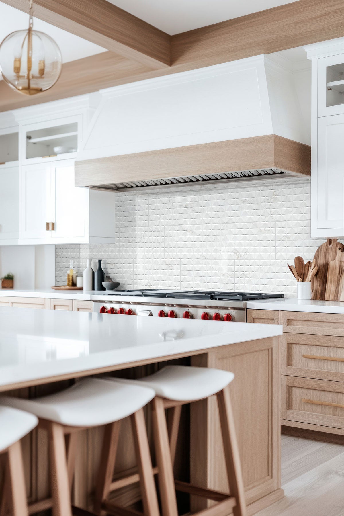 MSI Dymo Calacatta Chex White 12 x 24 Glossy Ceramic tile (NDYMCALCHEWHI1224G-N) – MSI room scene (kitchen)