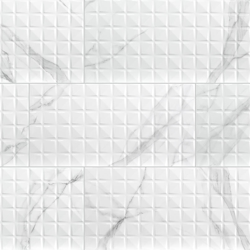 MSI Dymo Statuary Chex White 12 x 24 Glossy Ceramic tile (NDYMSTACHEWHI1224G-N) – MSI product image