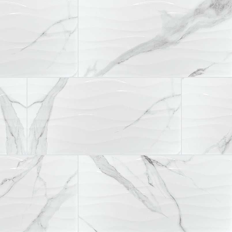 MSI Dymo Statuary Wavy White 12 x 24 Glossy Ceramic tile (NDYMSTAWAVWHI1224G-N) – MSI product image