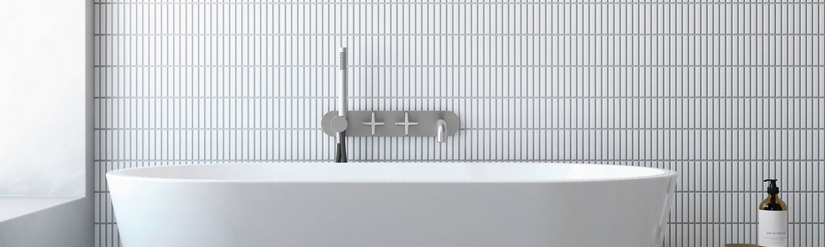 Rubi Lexa Wall-Mounted Bath Faucet Matte Black / Chrome RLX32DBKCC
