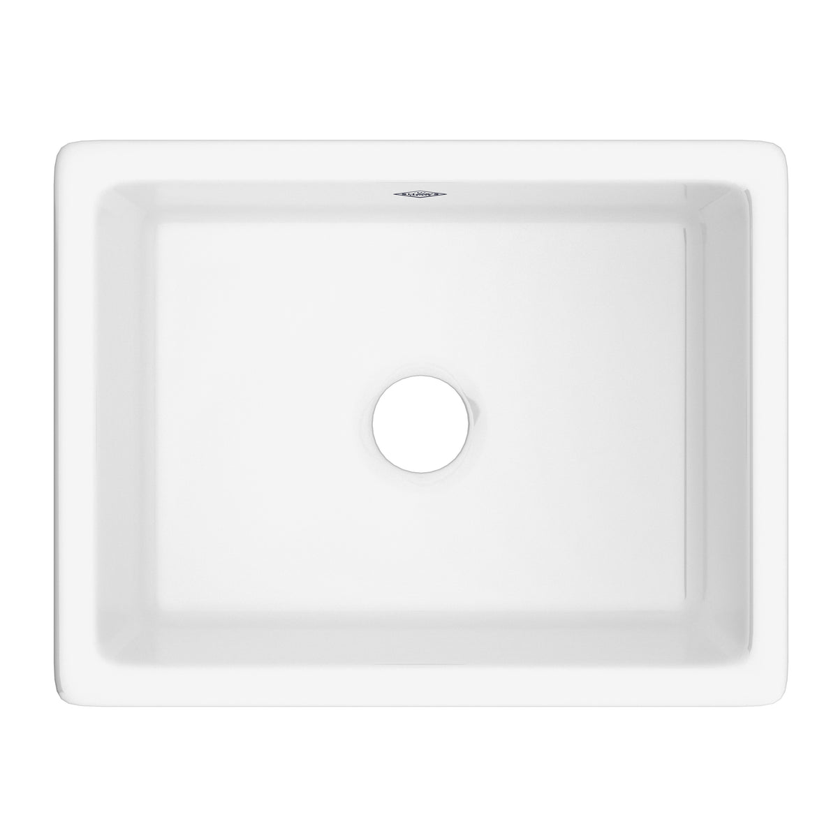 Shaws Shaker 23" Single Bowl Undermount Or Drop-in Fireclay Kitchen Sink UM2318 - White