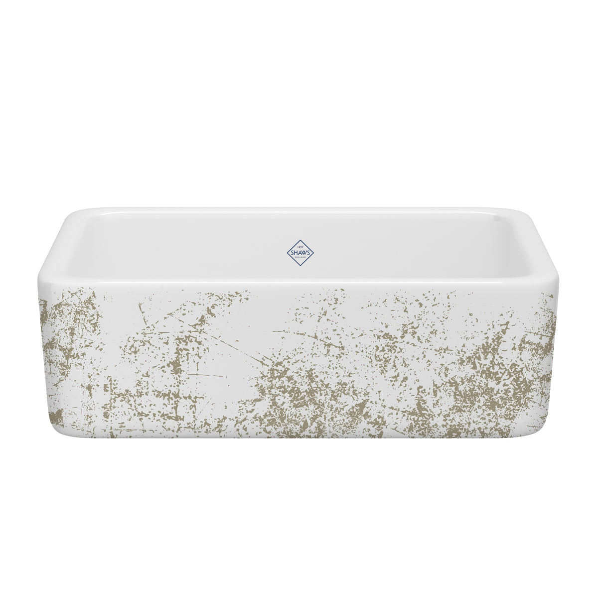 Shaws Lancaster 30" Single Bowl Farmhouse Apron Front Fireclay Kitchen Sink RC3018 - Metallic Gold