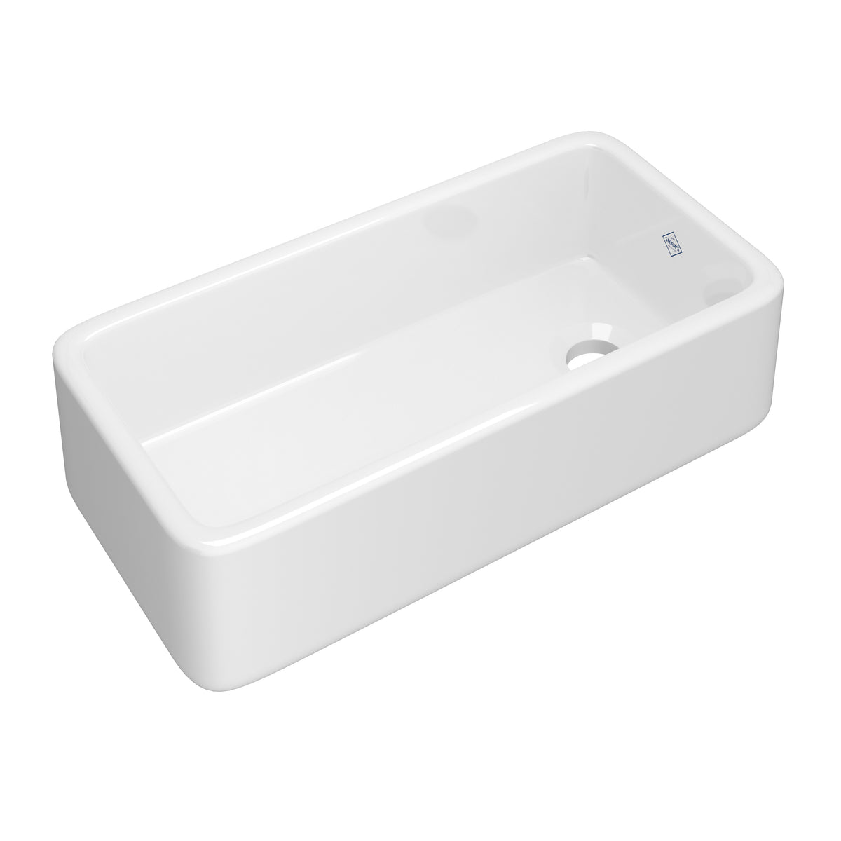 Shaws Lancaster 36" Single Bowl Farmhouse Apron Front Fireclay Kitchen Sink RC3618 - White