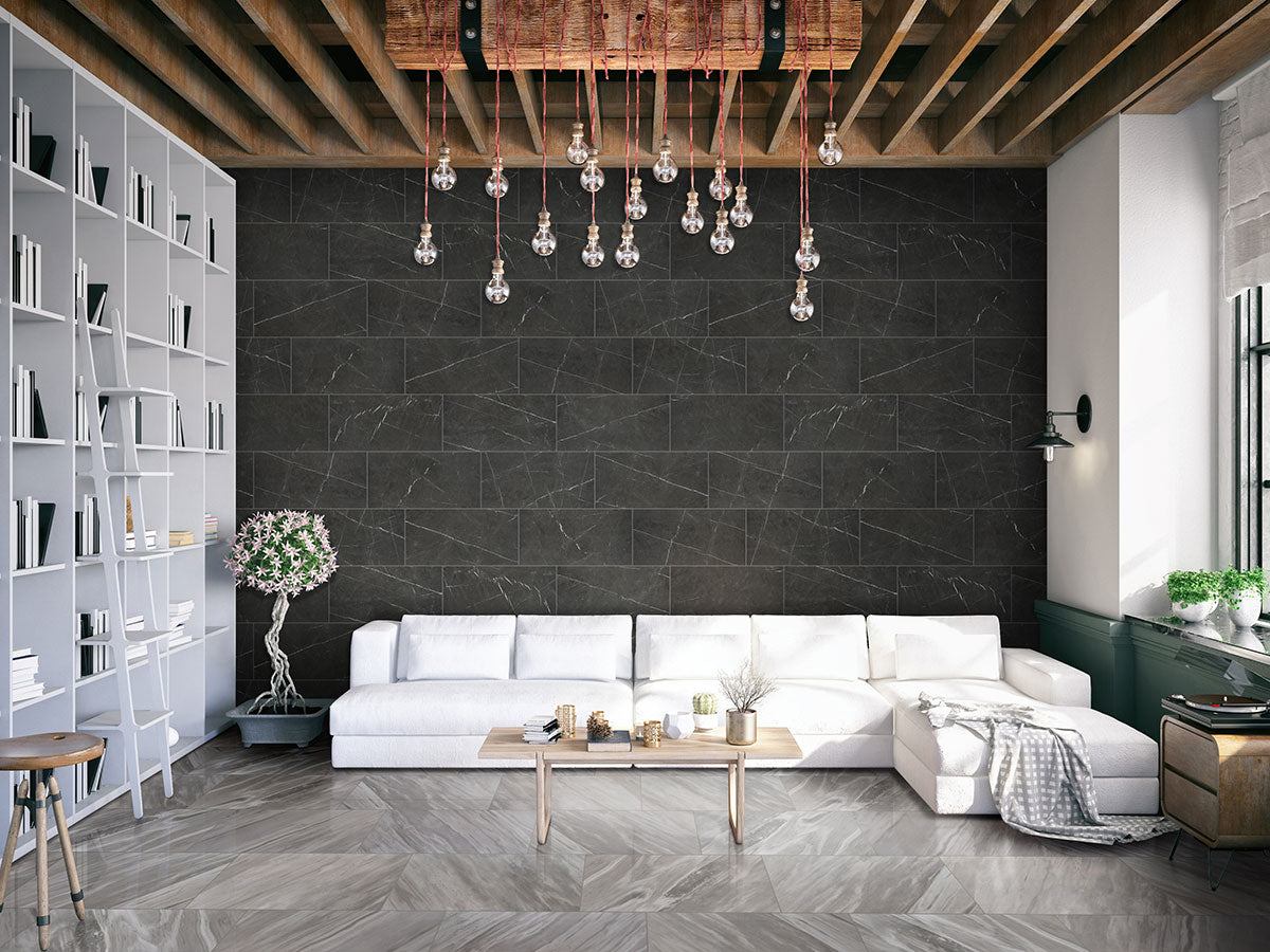 MSI Eden Bardiglio 24 x 48 Polished Porcelain tile (NEDEBAR2448P) – MSI room scene