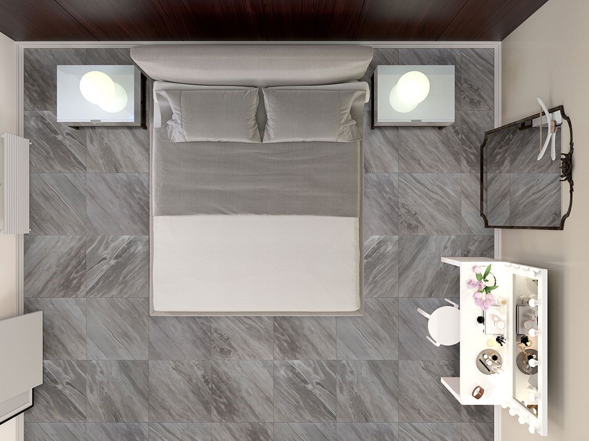 MSI Eden Bardiglio 24 x 24 Matte Porcelain tile (NEDEBAR2424) – MSI room scene