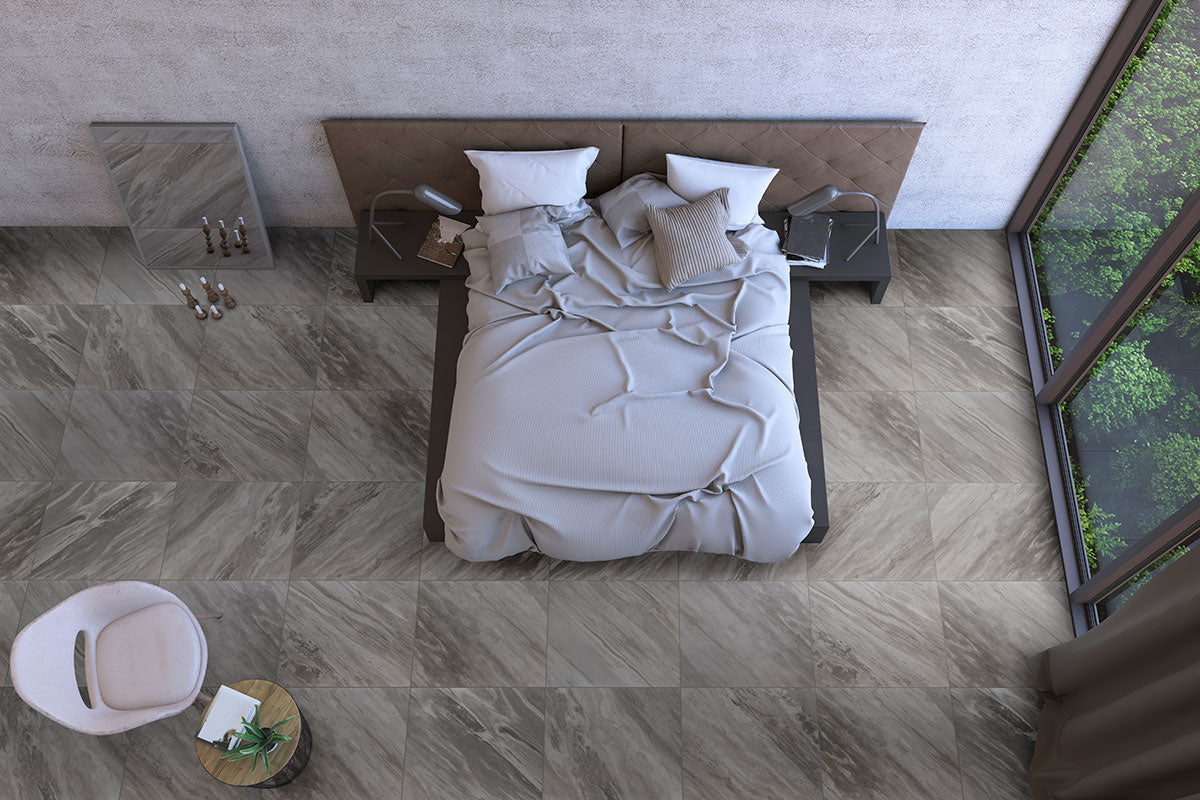 MSI Eden Bardiglio 24 x 24 Matte Porcelain tile (NEDEBAR2424) – MSI room scene