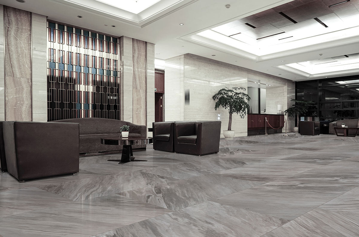 MSI Eden Bardiglio 32 x 32 Polished Porcelain tile (NEDEBAR3232P) – MSI room scene