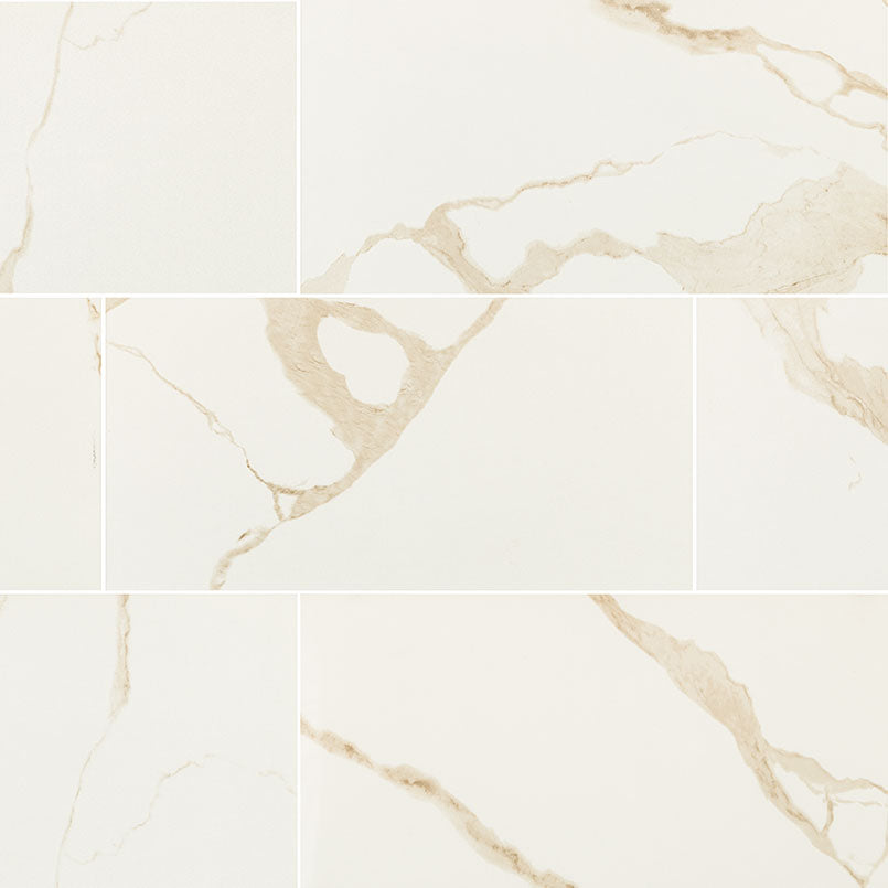 MSI Eden Calacatta 24 x 48 Polished Porcelain tile (NEDECAL2448P) – MSI product image
