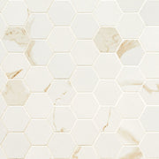 MSI Eden Calacatta 2 x 2 Matte Porcelain mosaic (NEDECAL2X2HEX) – MSI product image