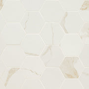 MSI Eden Calacatta 3 x 3 Matte Porcelain mosaic (NEDECAL3X3HEX) – MSI product image