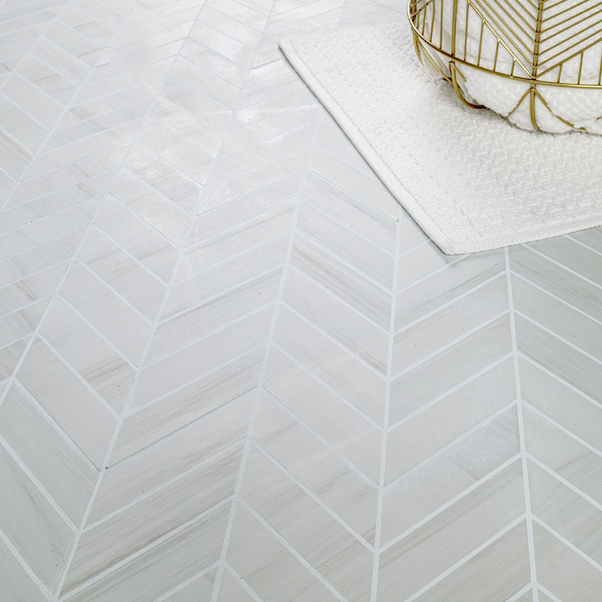 MSI Eden Dolomite Chevron 12 x 15 Matte Porcelain mosaic (NEDEDOLCHE12X15) – MSI room scene