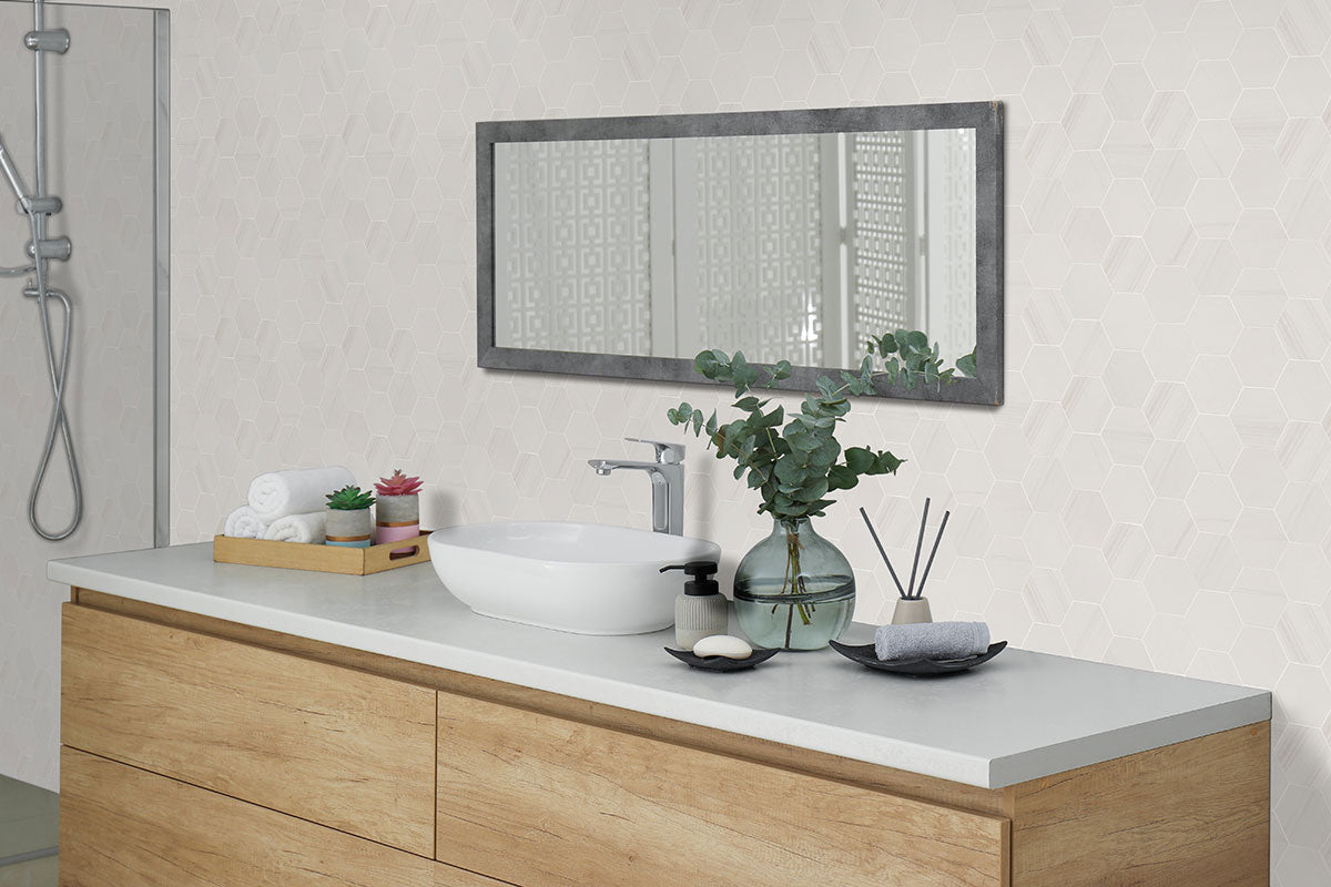 MSI Eden Dolomite 4 x 24 Matte Porcelain trim (NEDEDOL4X24BN) – MSI room scene