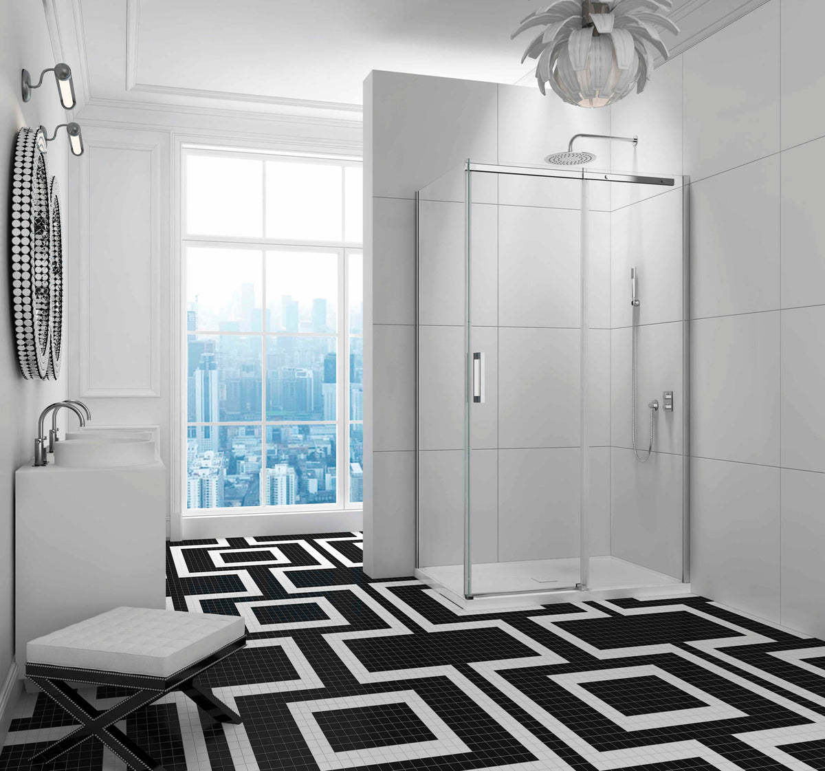 Oceania EKO Corner Shower Door 60" x 32" (2 sides)