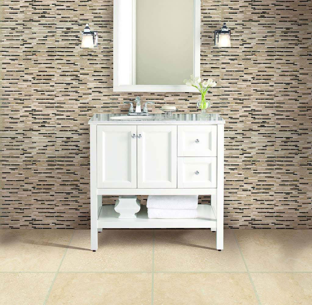 MSI Tuscany Ivory 18 x 18 Honed Travertine tile (TTIVORY1818HF) – MSI room scene