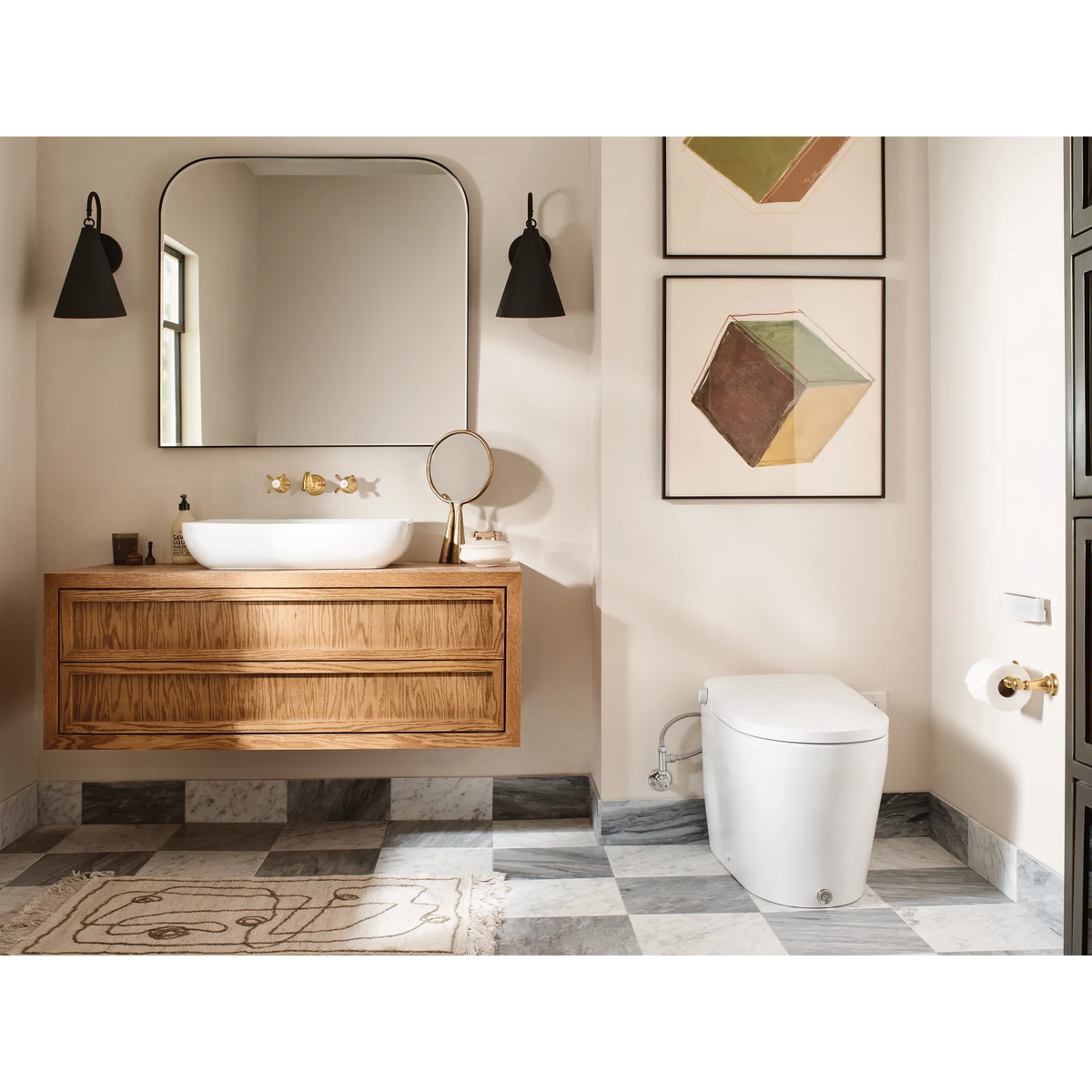Moen Weymouth Two-Handle High-Arc Wall Mount Bathroom Faucet TS42112 in Brushed Gold (TS42112BG) - view 7