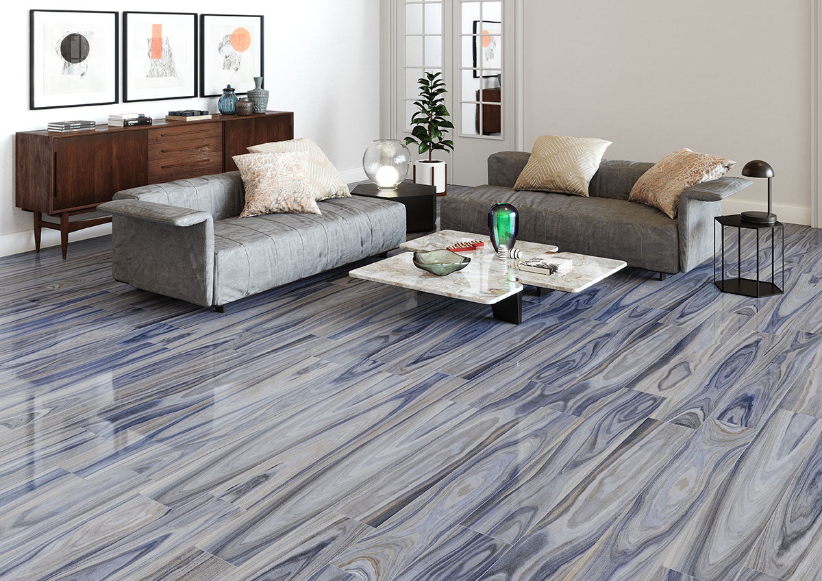 MSI Dellano Exotic Blue 8 x 48 Polished Porcelain tile (NDELEXOBLUE8X48P) – MSI room scene