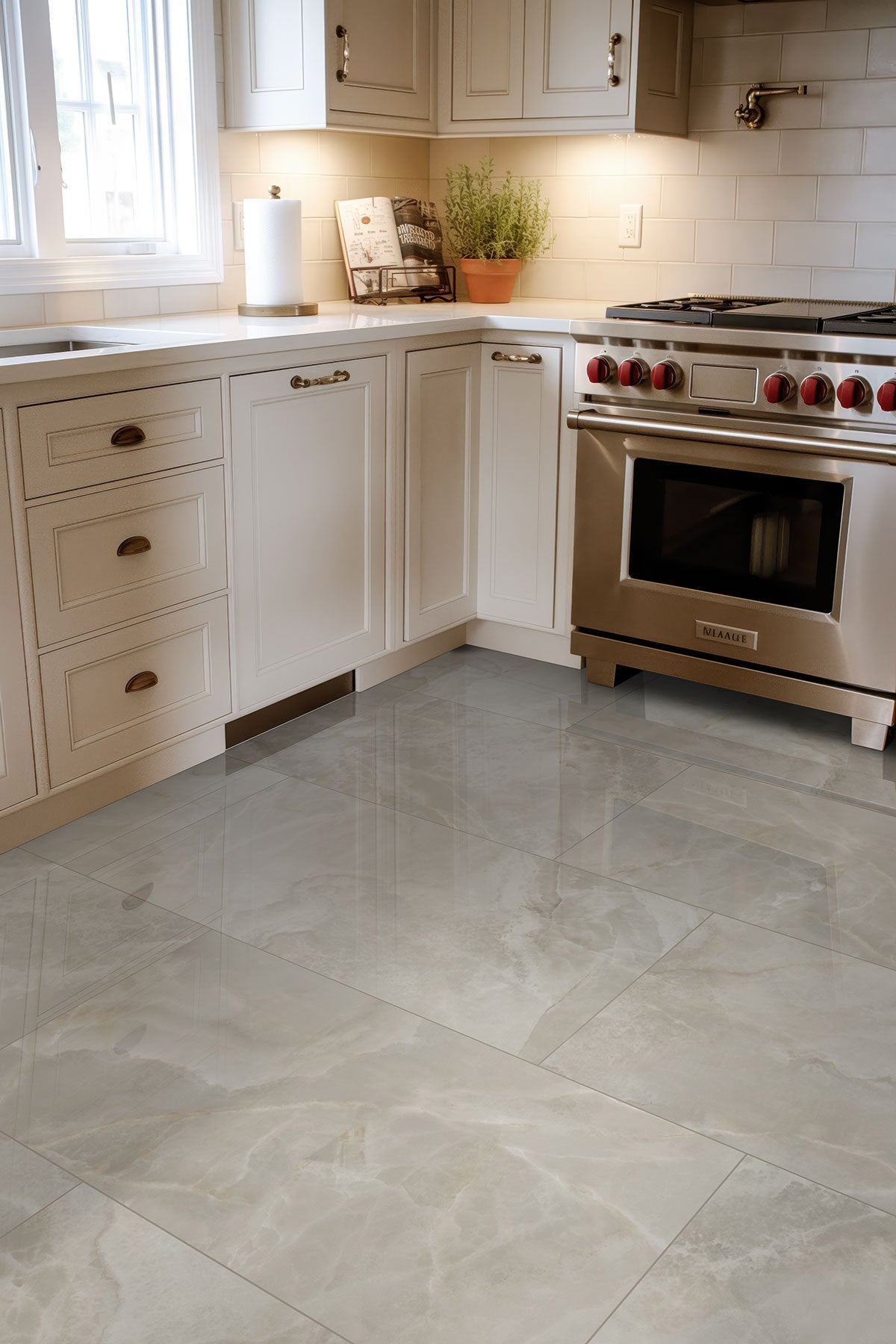 MSI Exotika Alura 24 x 48 Polished Porcelain tile (NALU2448P) – MSI room scene (kitchen)