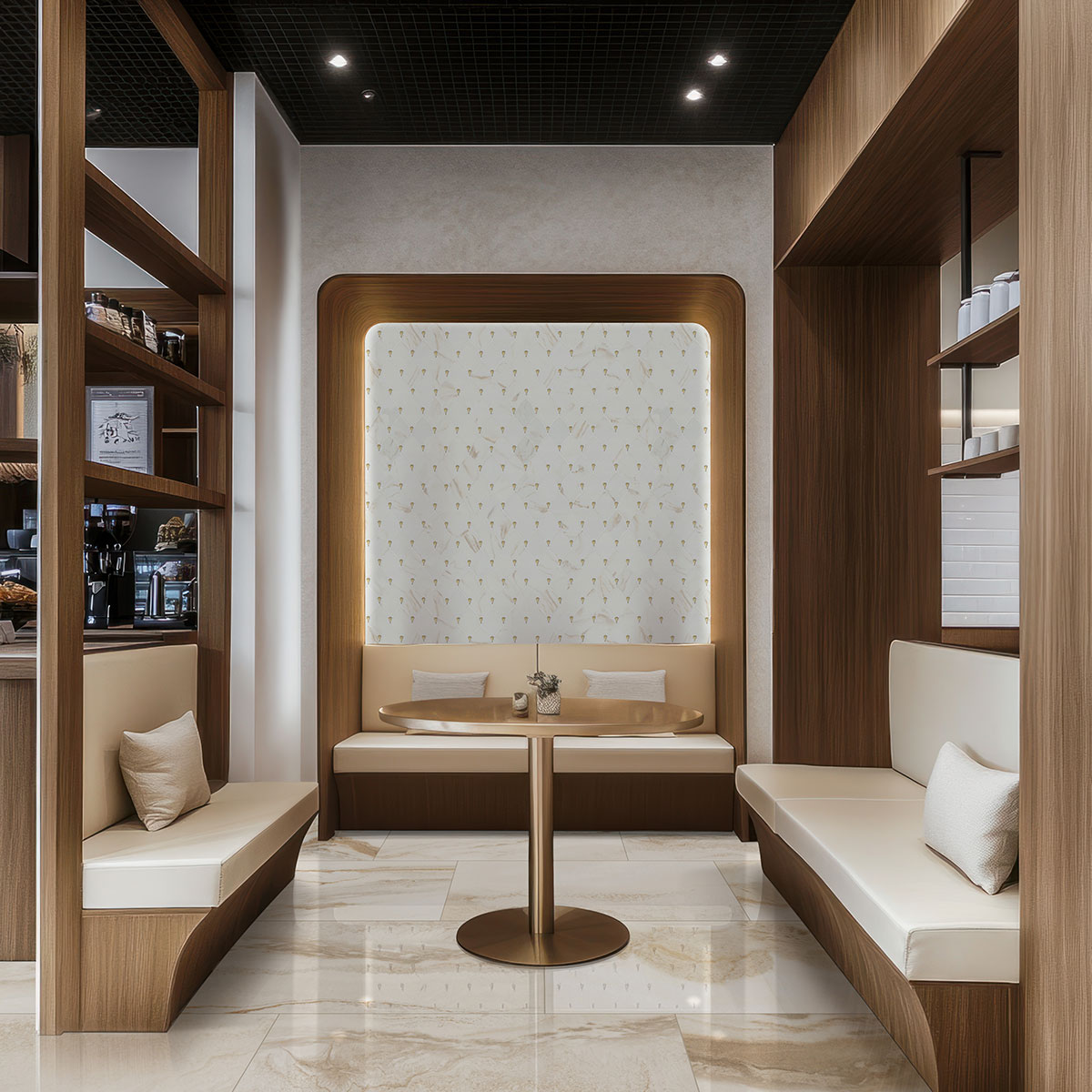 MSI Exotika Nebula Almond 24 x 48 Polished Porcelain tile (NWGNEBALM2448P) – MSI room scene