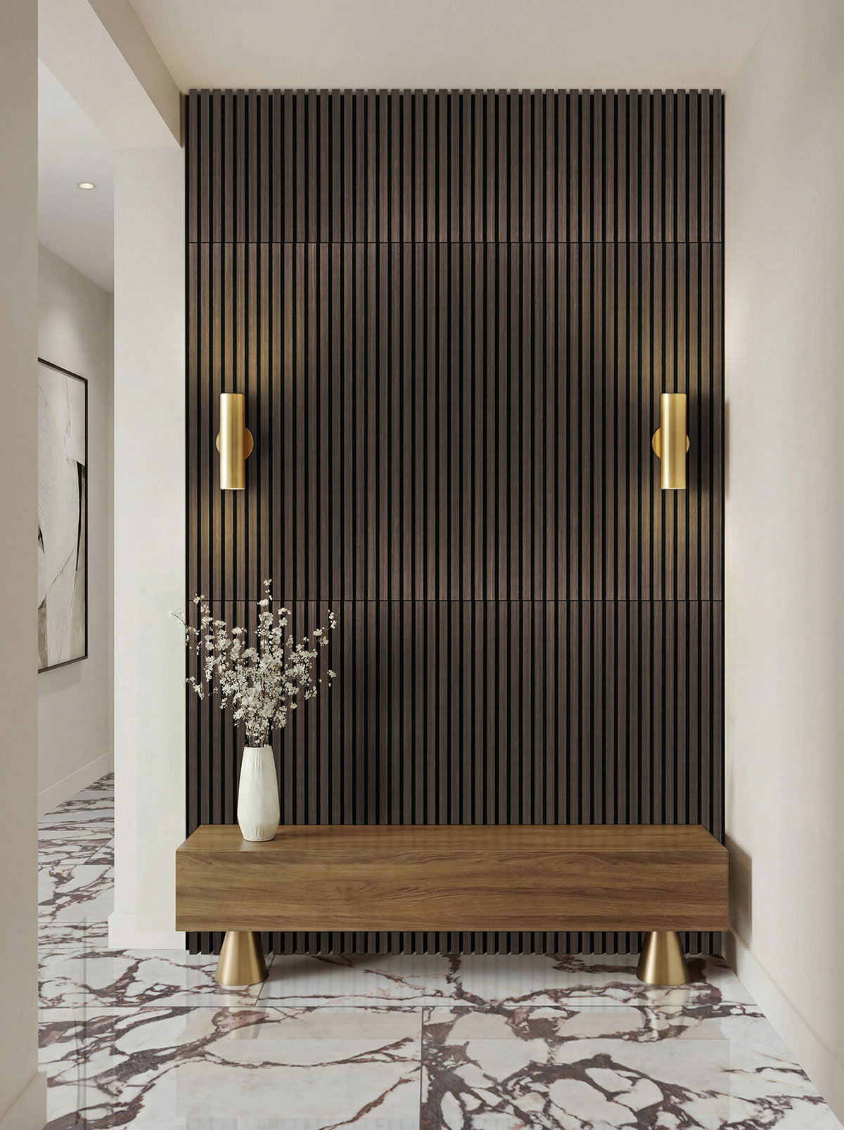 MSI Exotika Violetta 24 x 48 Polished Porcelain tile (NVIO2448P) – MSI room scene (entryway)