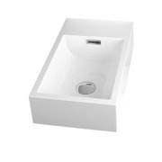 Rubi Arto Countertop Basin with Overflow Blanc White Gloss RTO460BL