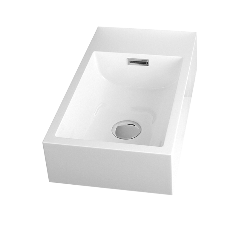 Rubi Arto Countertop Basin with Overflow Blanc White Gloss RTO460BL
