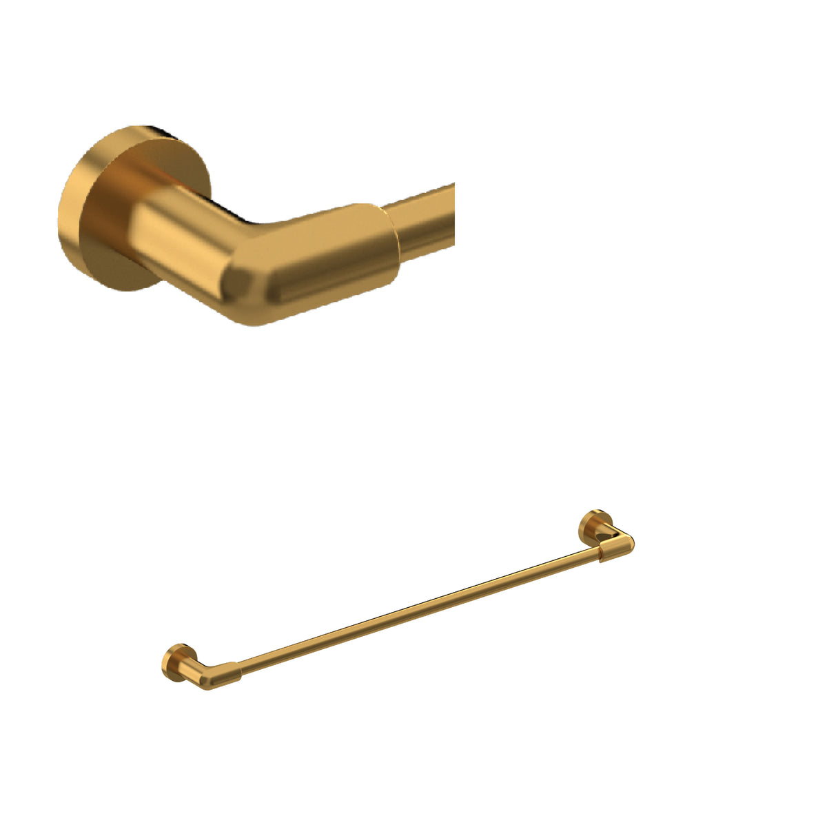 Riobel Parabola 24" Towel Bar - Brushed Gold (PB5BG)