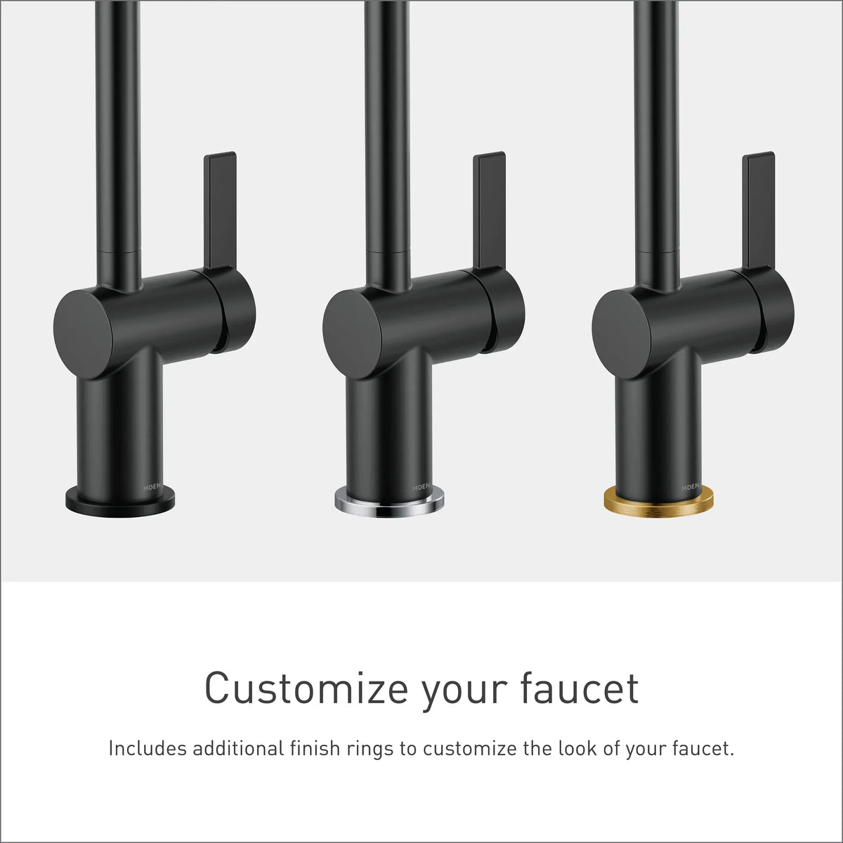 Moen Cia Single-Handle High-Arc Pulldown Kitchen Faucet 7622 in Matte Black (7622BL) - view 13