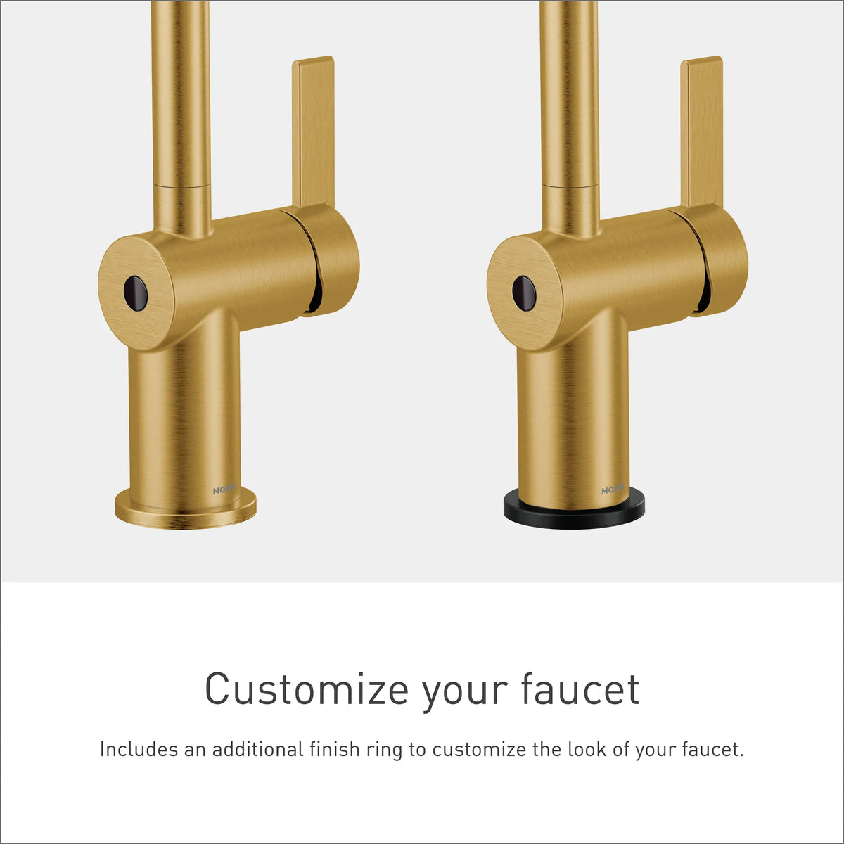 Moen Cia MotionSense Wave Single-Handle High-Arc Single-Sensor Pulldown Kitchen Faucet 7622EW in Brushed Gold (7622EWBG) - view 12