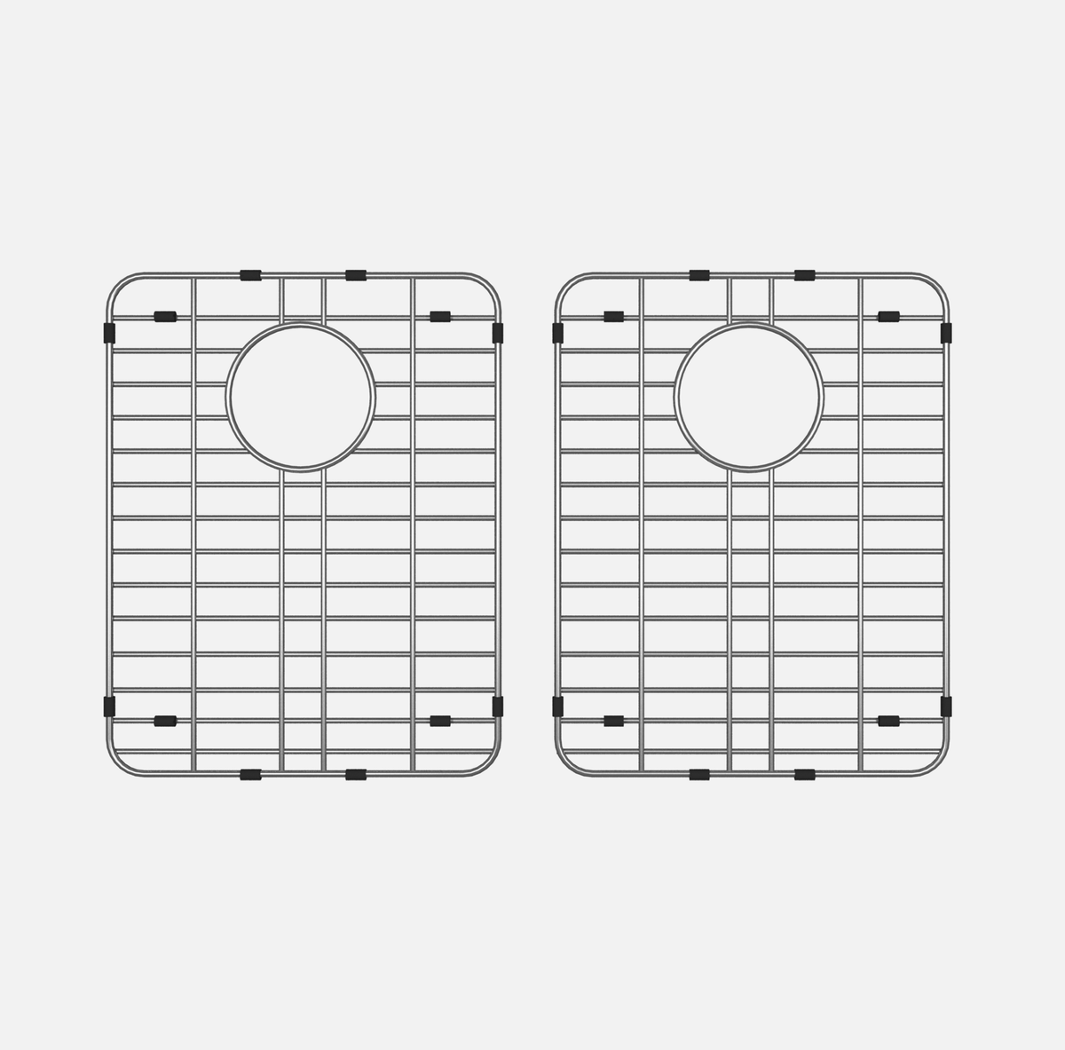 Stylish Avila Stainless Steel Sink Grid Set of 2 for S-414T Sink G-414