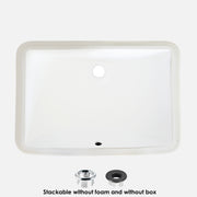 Stylish Sharp 21" White Porcelain Undermount Bathroom Sink Unboxed P-203U