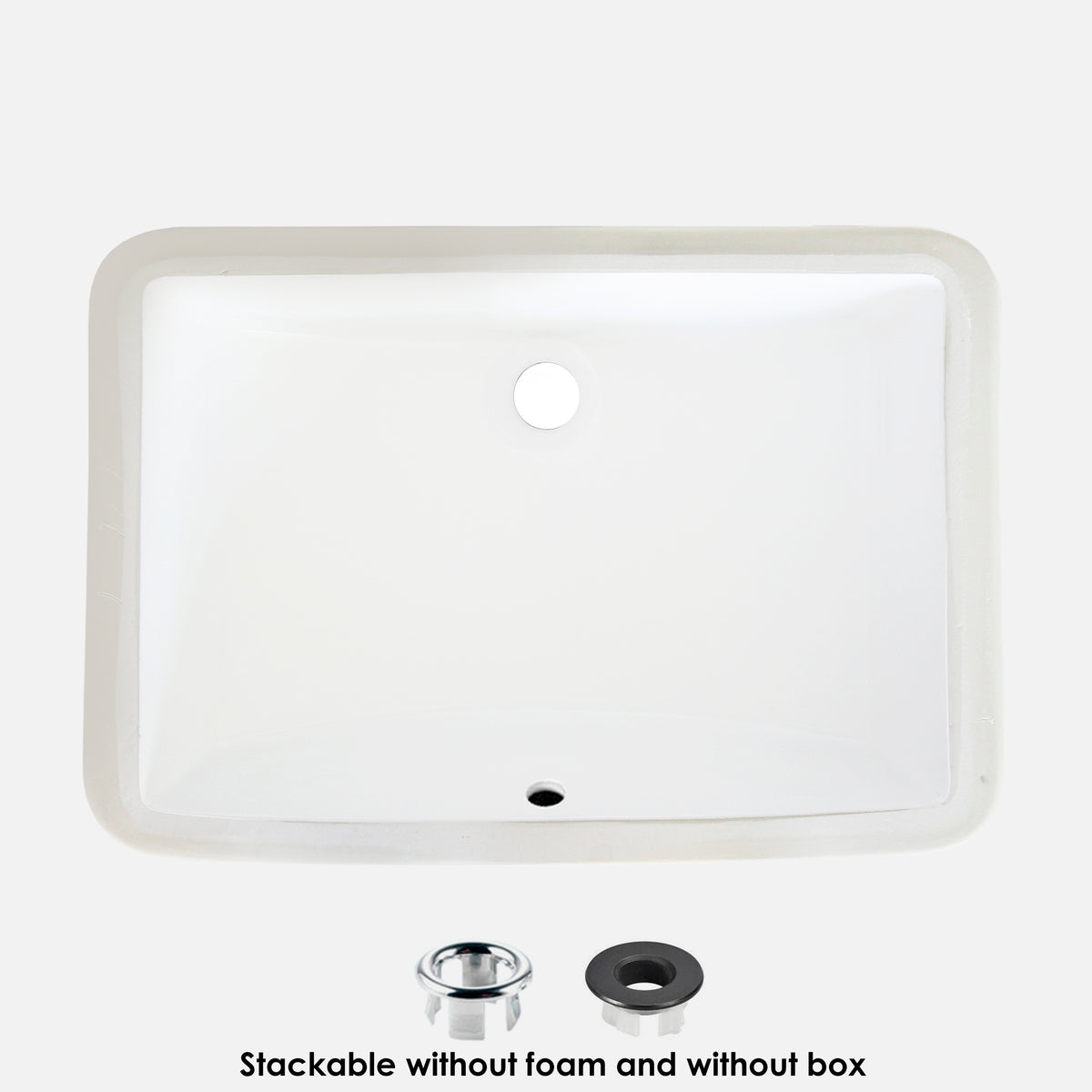 Stylish Sharp 21" White Porcelain Undermount Bathroom Sink Unboxed P-203U