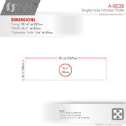 Stylish 10" Kitchen Deck Plate Brushed Nickel Square Shape A-803B