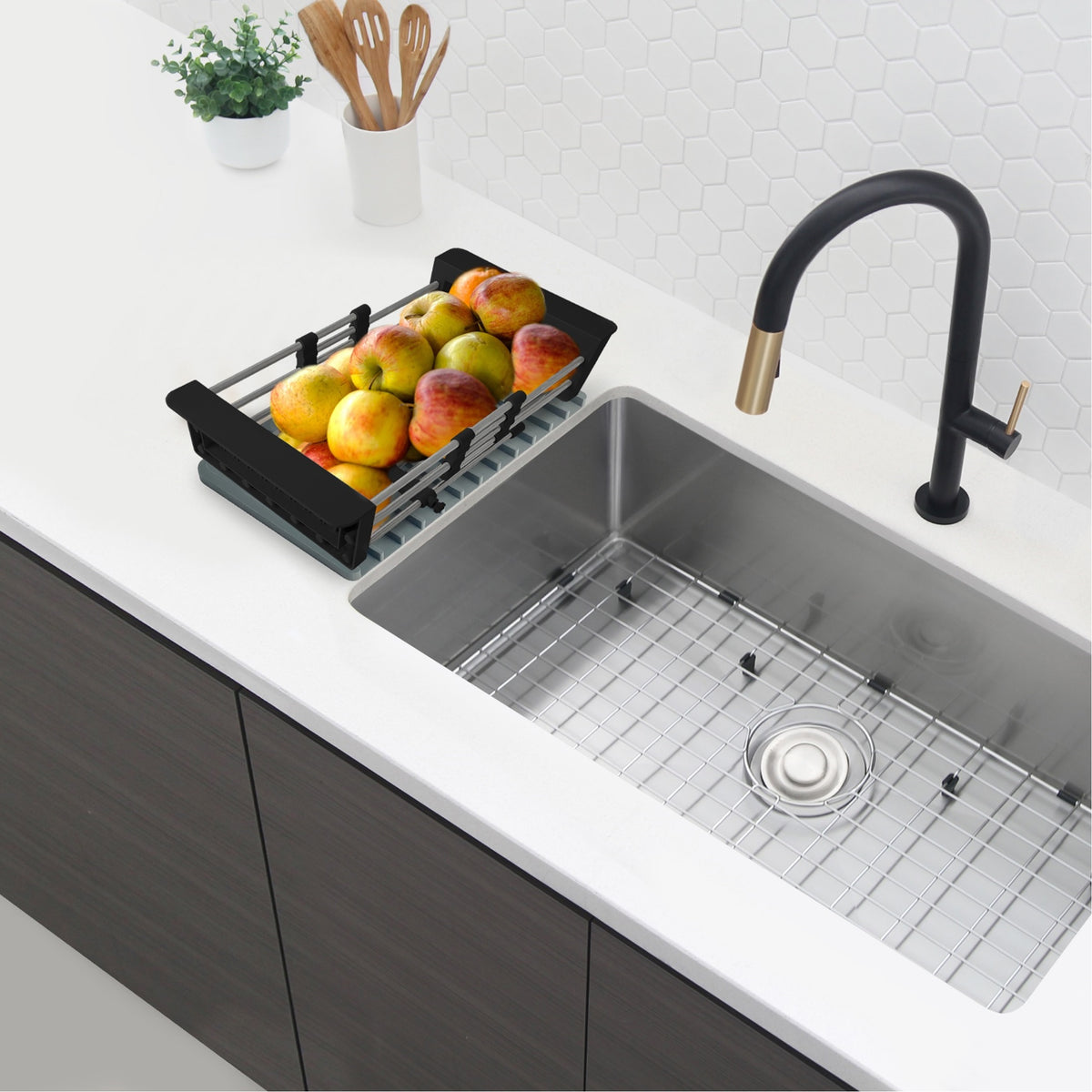 Stylish Silicone Drying Mat Dark Gray A-916DG