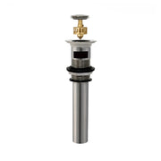 Stylish Pop-Up Bathroom Sink Drain with Overflow Brushed Nickel D-700B