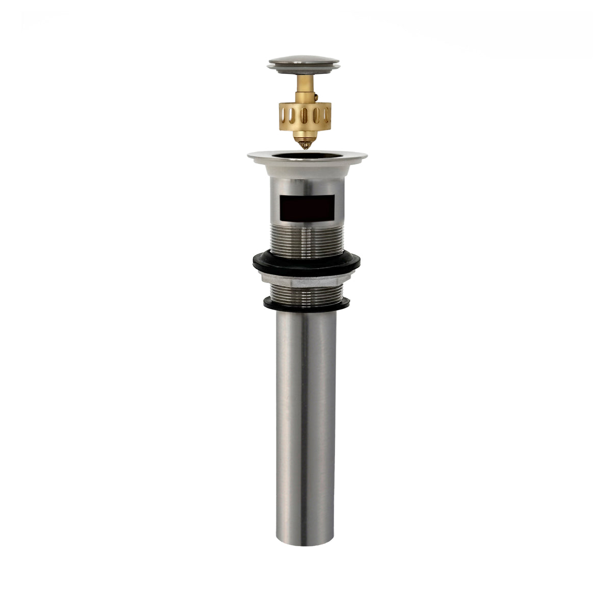 Stylish Pop-Up Bathroom Sink Drain with Overflow Brushed Nickel D-700B