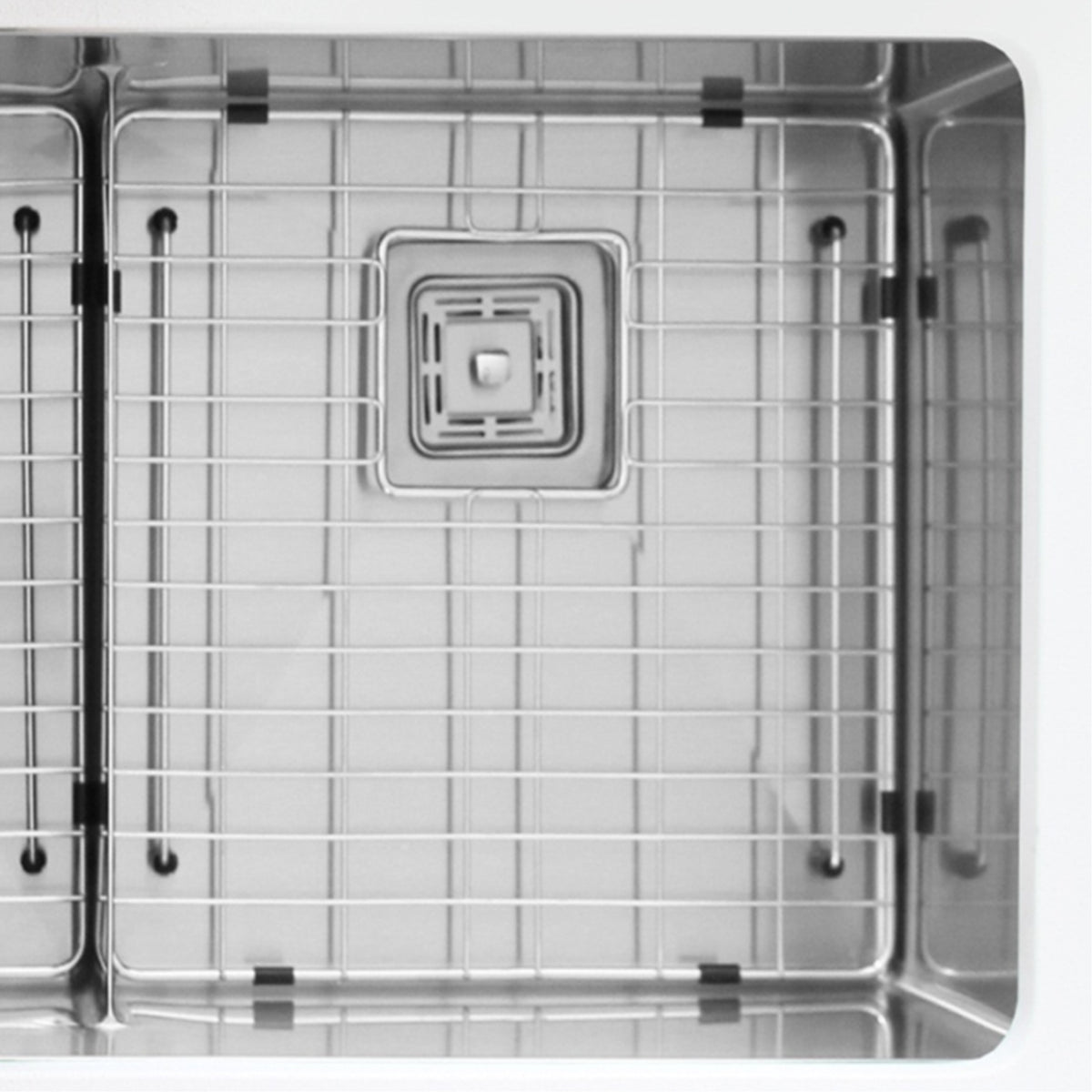 Stylish 3.5" Square Stainless Steel Kitchen Sink Strainer with Removable Basket ST-04