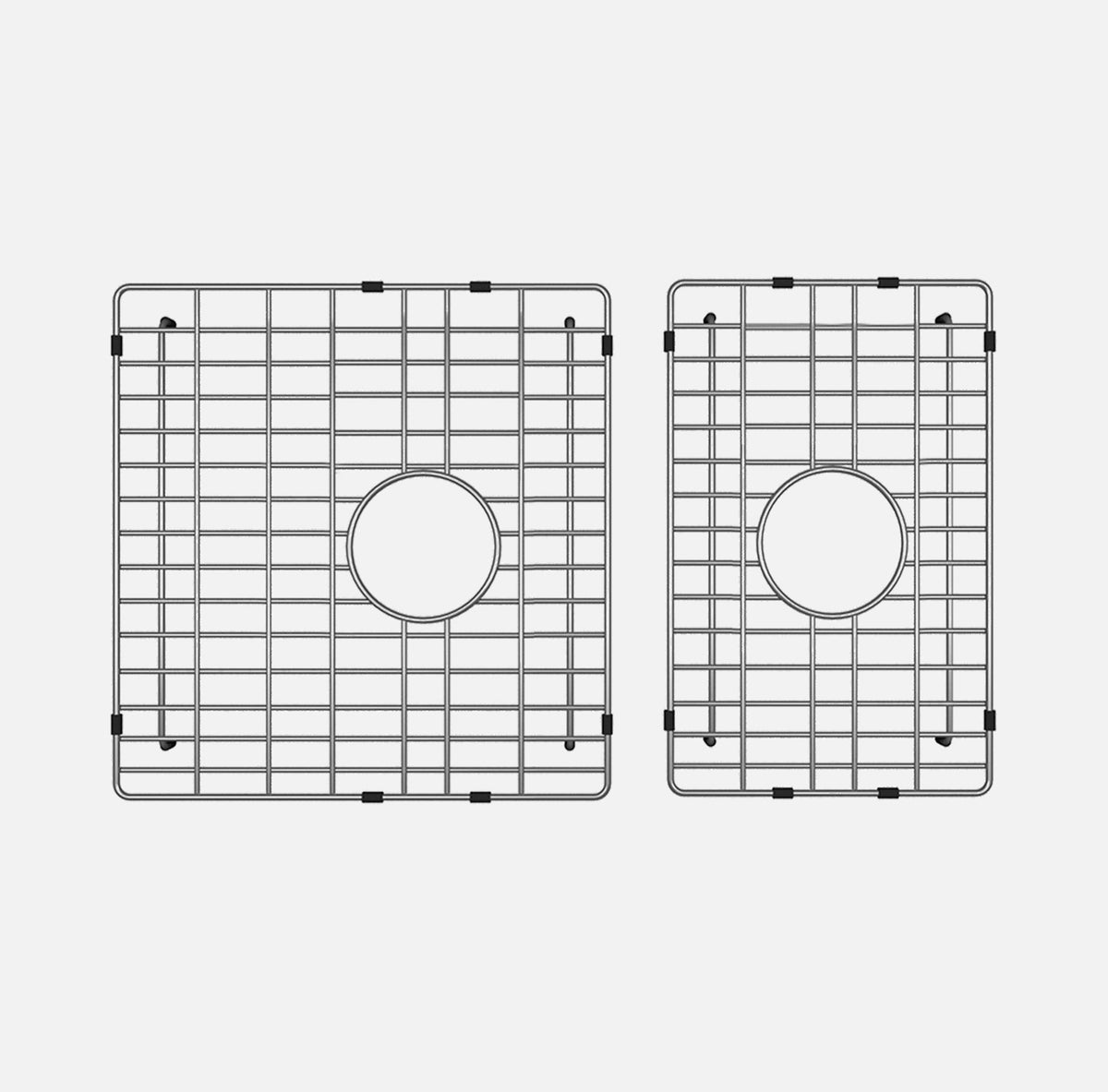 Stylish Sevilla Stainless Steel Sink Grid Set of 2 for S-403 Sink G-403