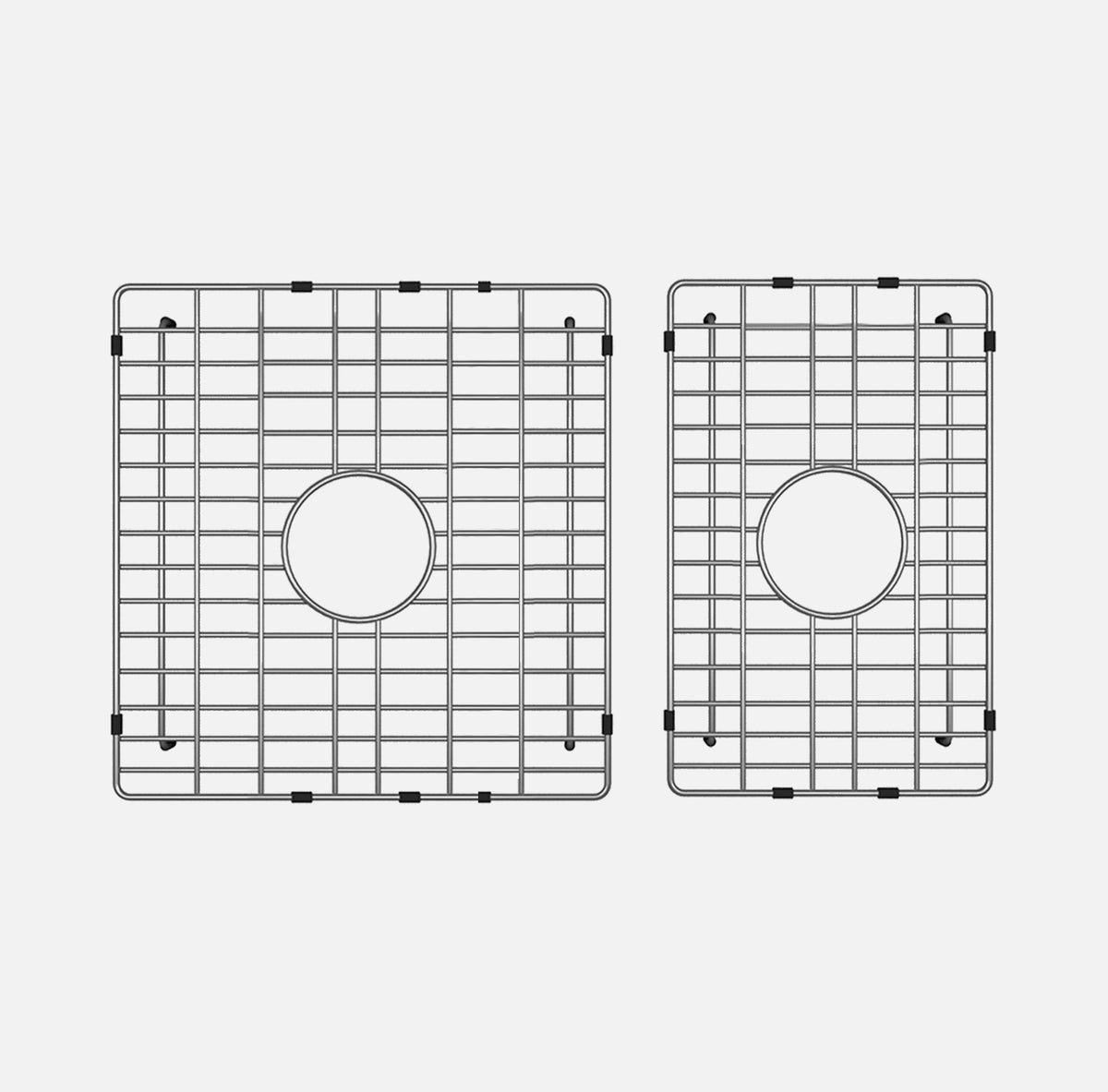 Stylish Norquay Stainless Steel Sink Grid Set of 2 for S-827 Sink G-827