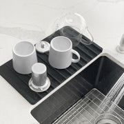 Stylish Silicone Drying Mat Black A-916BK