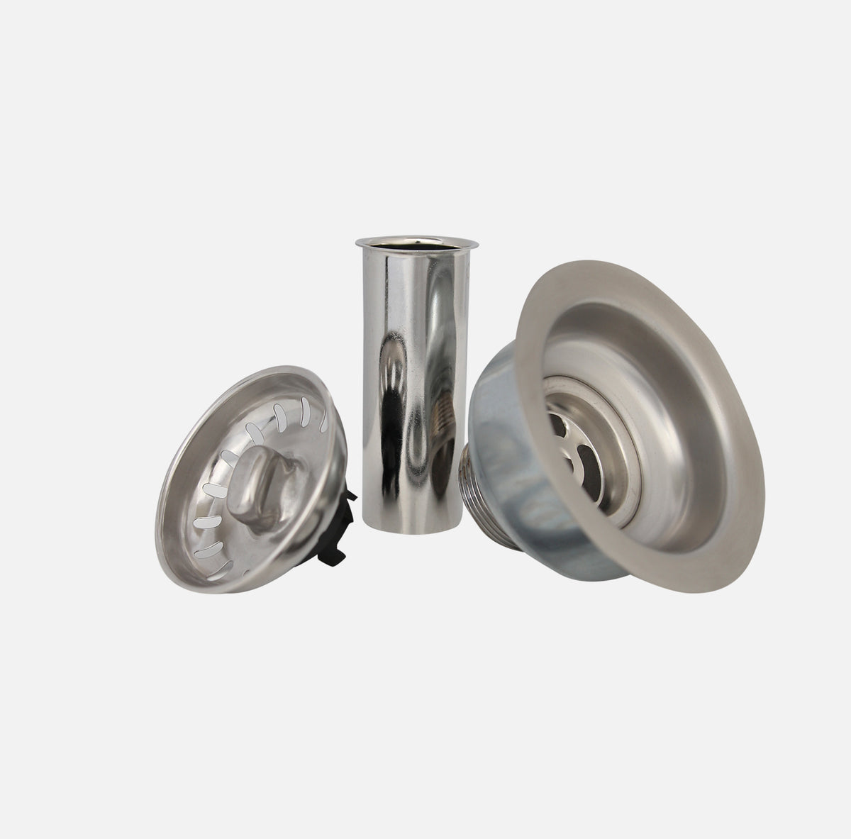 Stylish 3.5" Stainless Steel Kitchen Sink Strainer with Removable Basket Strainer Assembly ST05