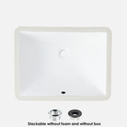 Stylish Chic 20" White Porcelain Undermount Bathroom Sink Unboxed P-200U