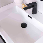 Stylish Pop-Up Bathroom Sink Drain with Overflow Matte Black D-701N