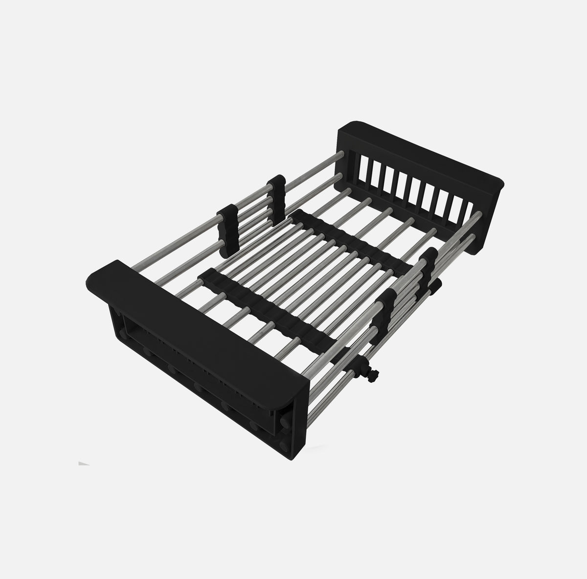 Stylish Adjustable Over the Sink Stainless Steel Dish or Vegetable Drainer Basket A-911