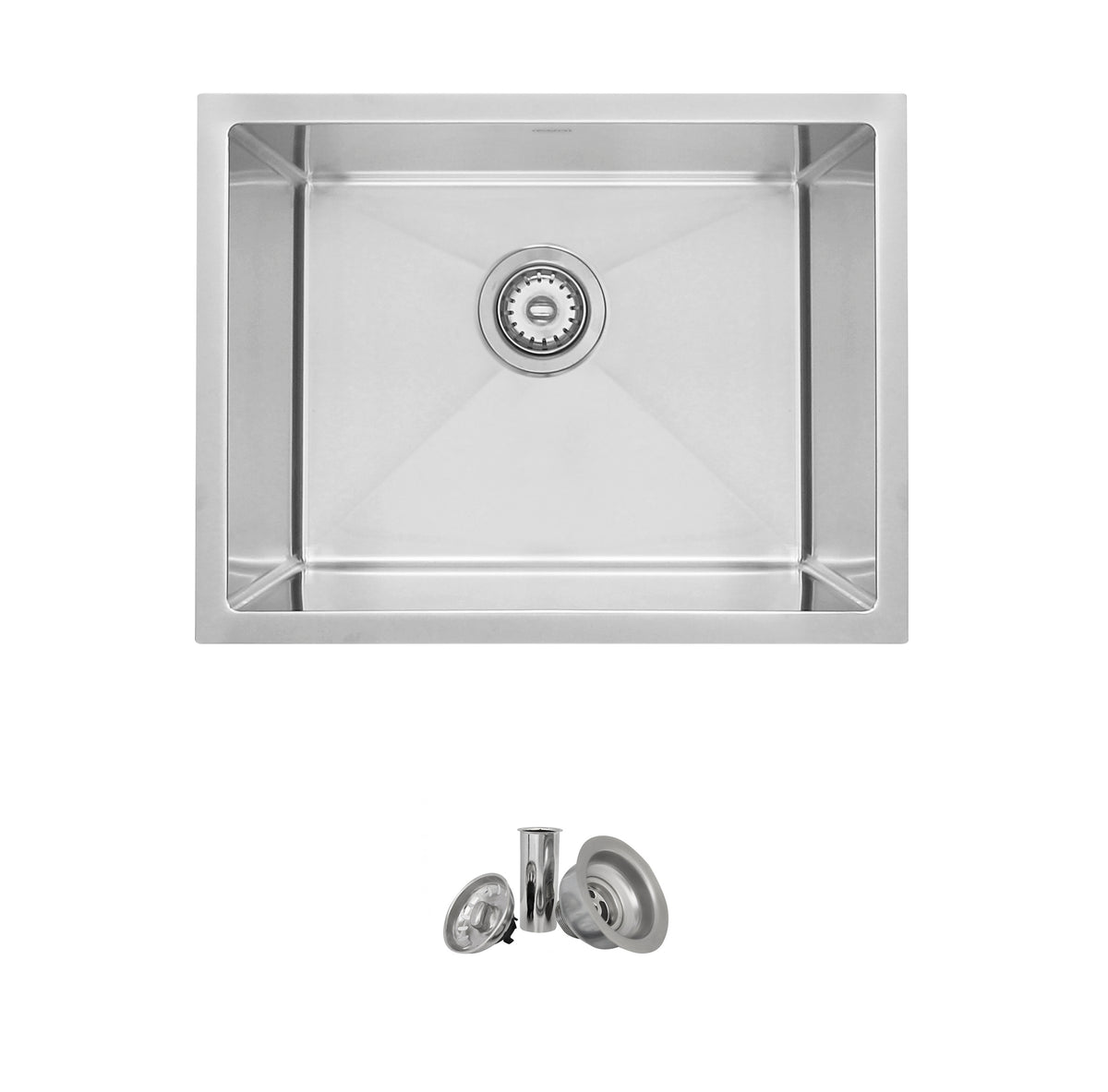Stylish Azuni Calais 22" Dual Mount Single Bowl Stainless Steel Laundry and Utility Sink C122