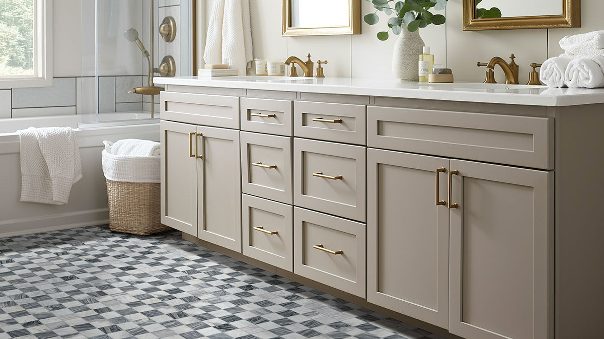 MSI Firenze Blend 3 x 3 Polished Marble mosaic (SMOT-FIRBLE-3X3P10MM) – MSI room scene