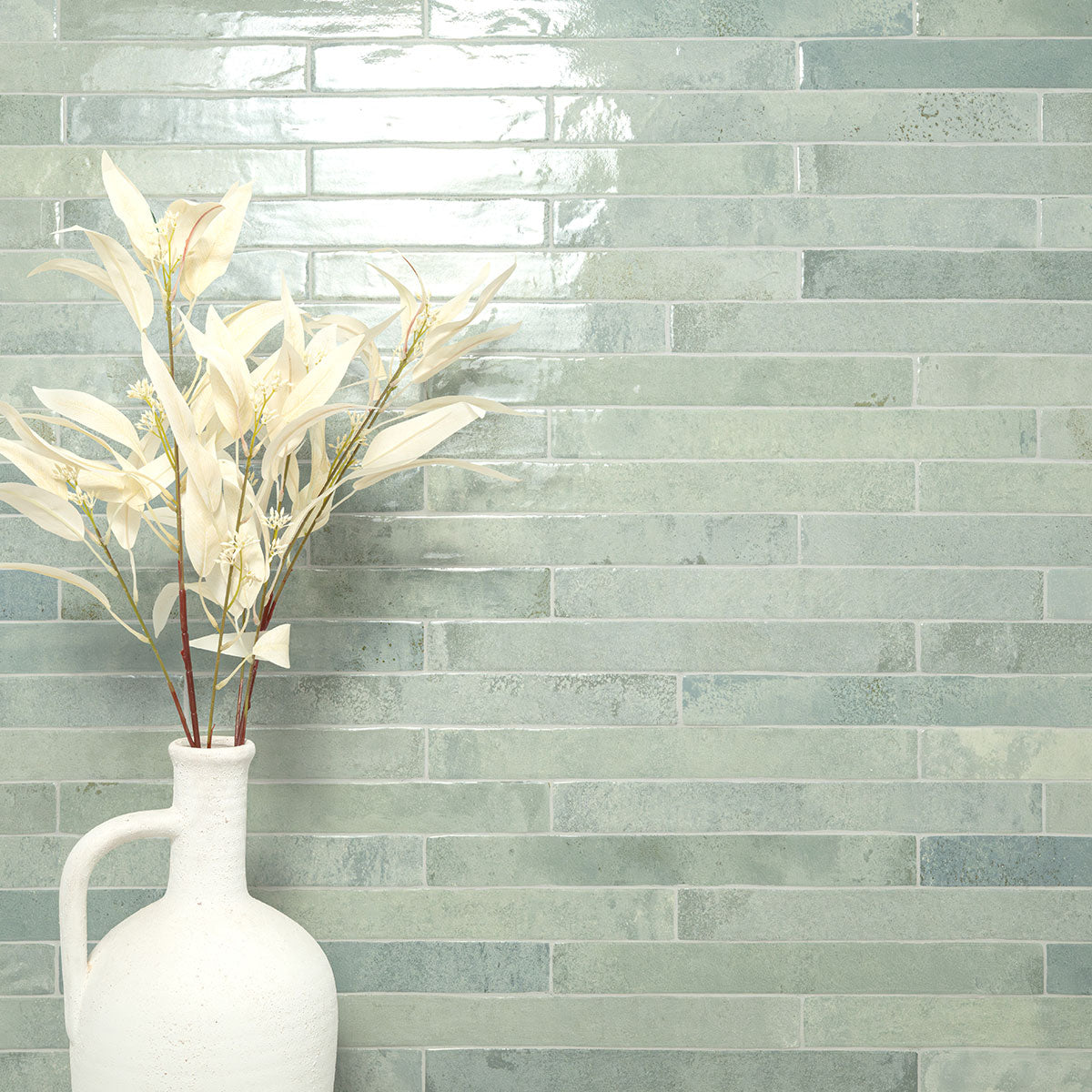 MSI Flamenco Celtic Aqua 2 x 18 Glossy Porcelain tile (NFLACELAQU2X18G) – MSI room scene