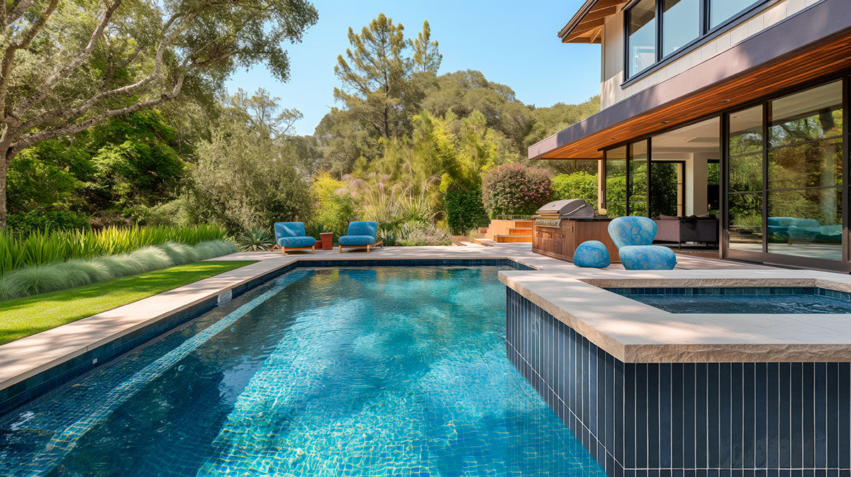 MSI Hale Navy 2 x 18 Glossy Porcelain tile (NFLAHALNAV2X18G) – MSI room scene