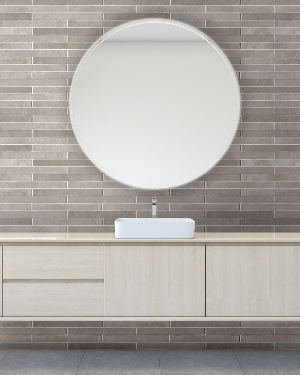 MSI Whales Gray 2 x 18 Glossy Porcelain tile (NFLAWHAGRA2X18G) – MSI room scene (bathroom)